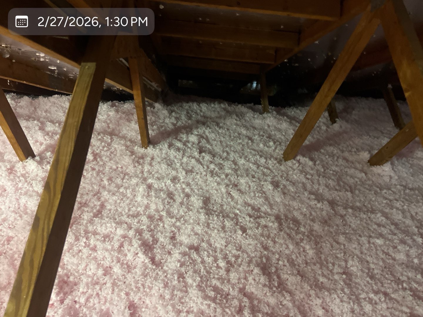 Completed blown-in attic insulation installed by MVP
