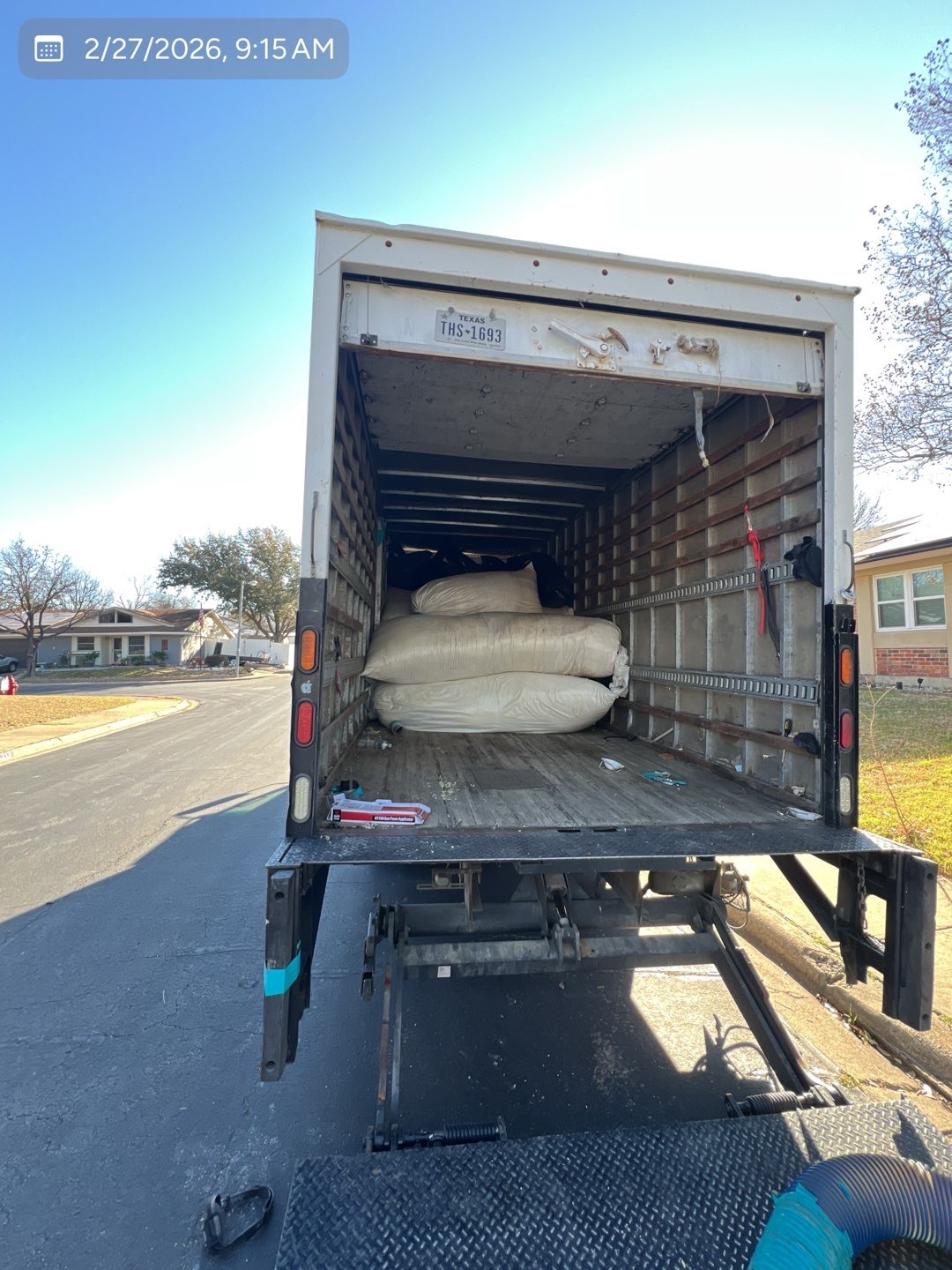 Insulation materials delivered for an MVP attic project
