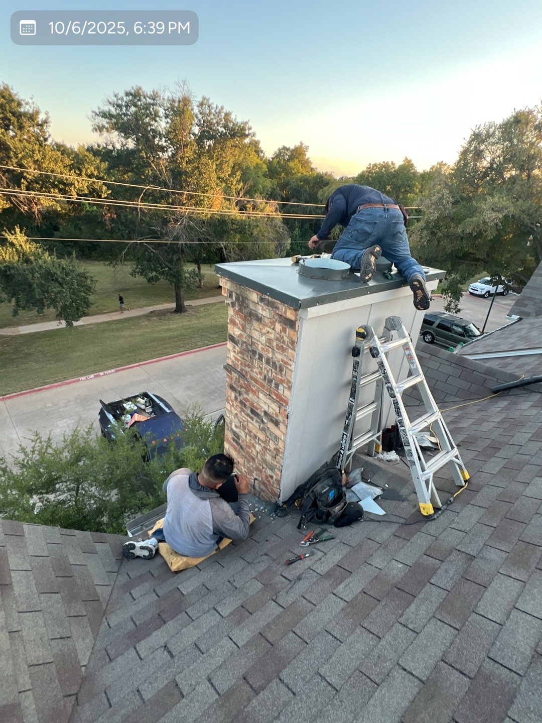 Chimney repair work in progress by MVP