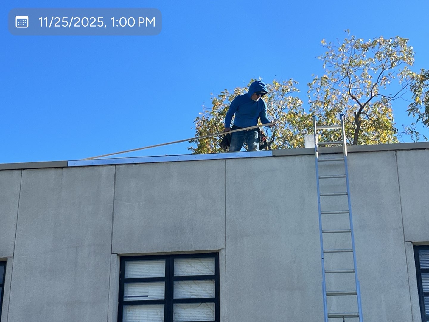 MVP technician installing new coping metal along the commercial roof edge