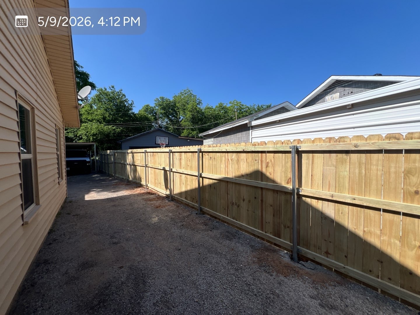 Completed residential wood fence by MVP