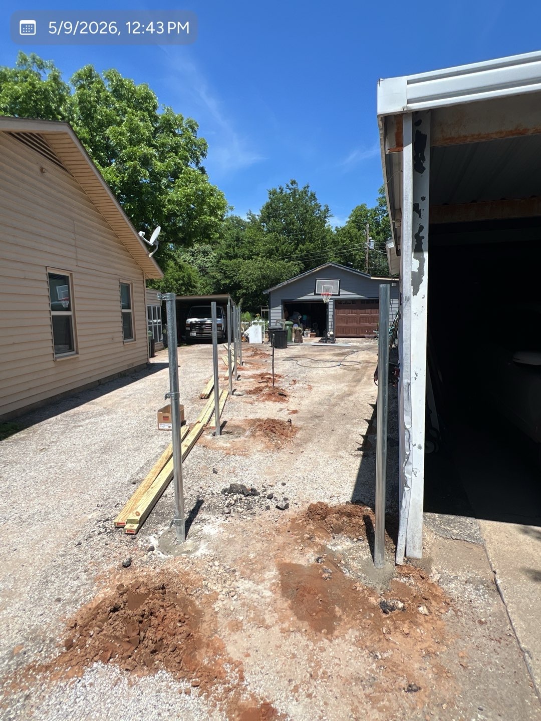 MVP residential fence installation in progress
