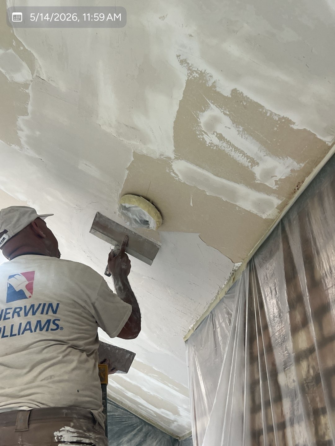 Interior ceiling repair project by MVP Construction and Remodeling