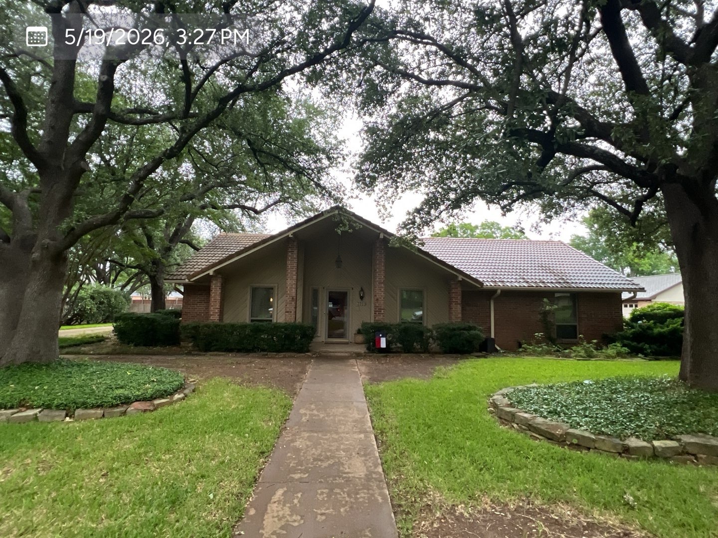 Residential roof before replacement work