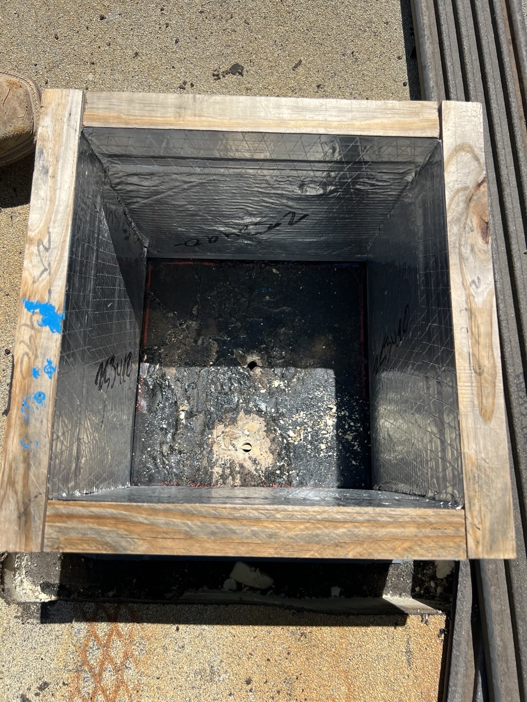 Commercial work area prepared for concrete saw cutting