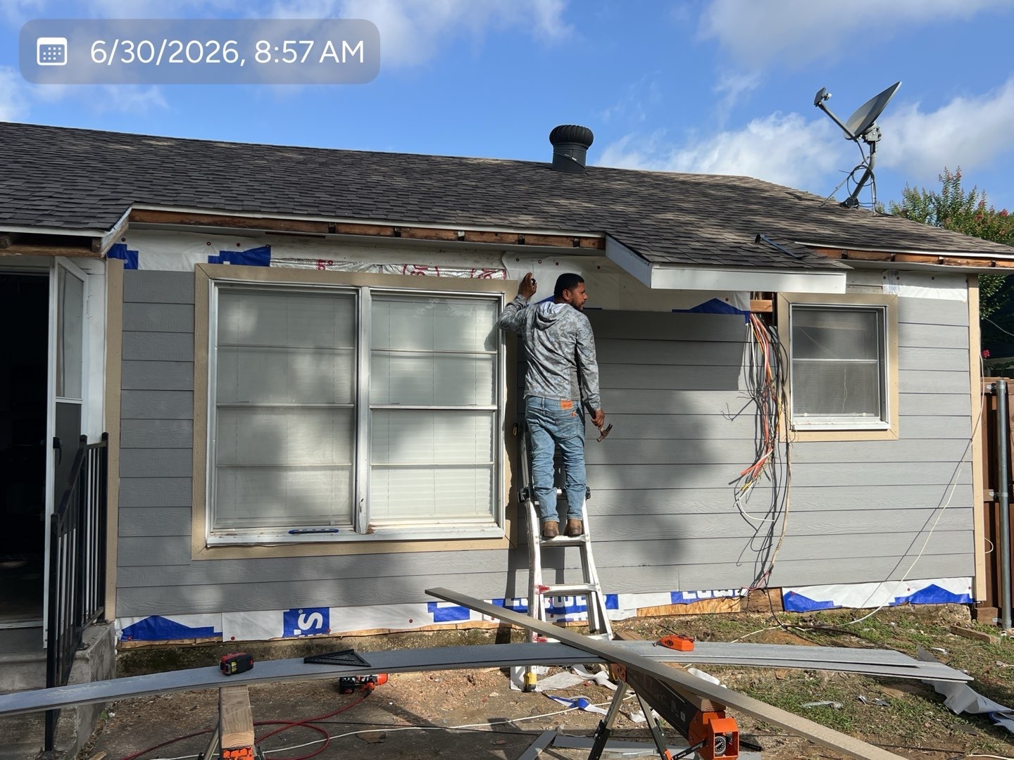 MVP siding installation in progress