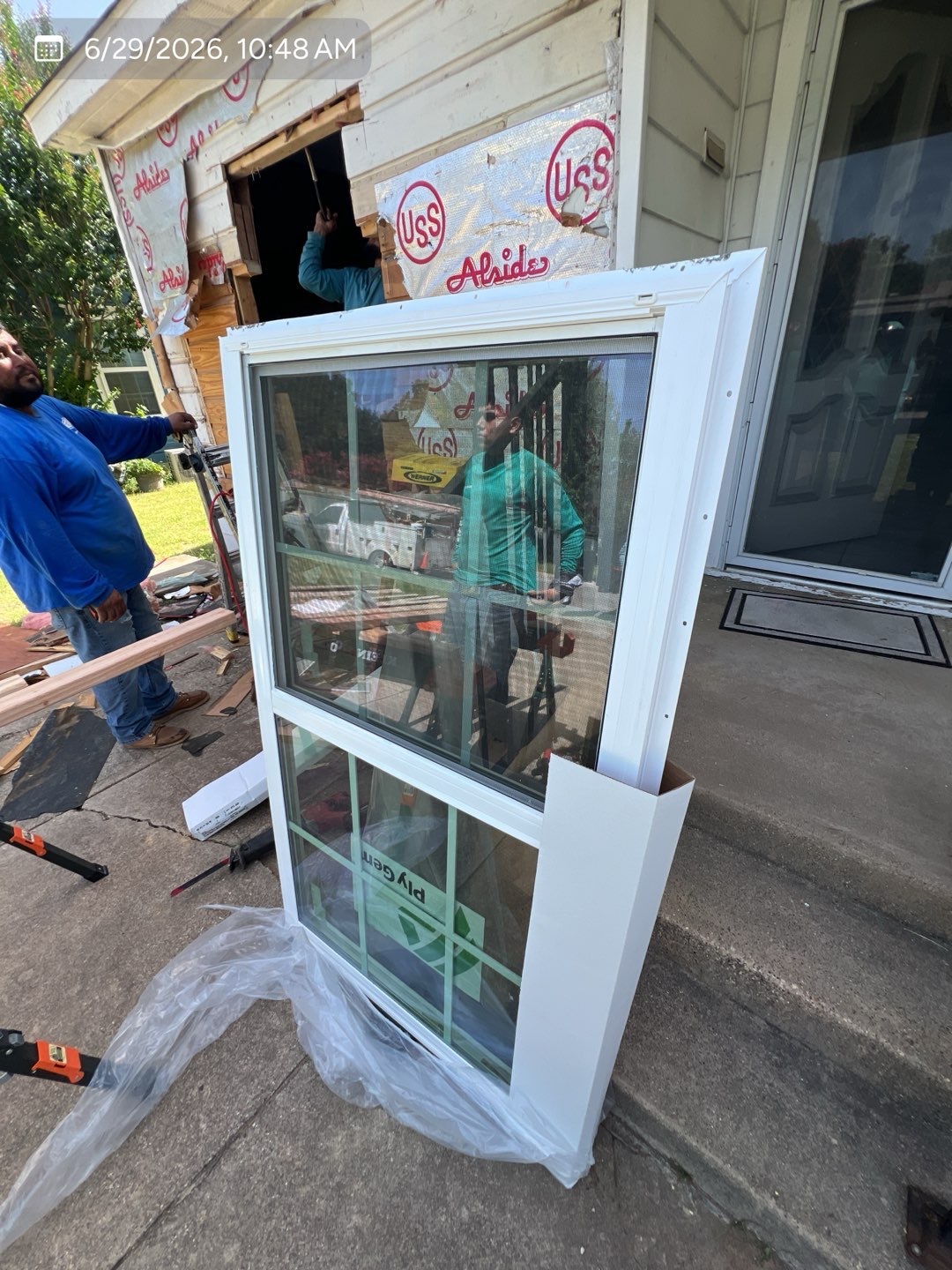 Replacement window ready for installation by MVP